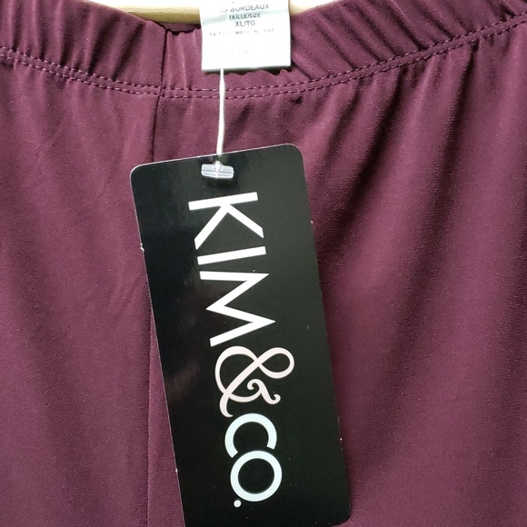 Kim & Co. Burgundy Casual Dress Pants - Picture 3 of 6